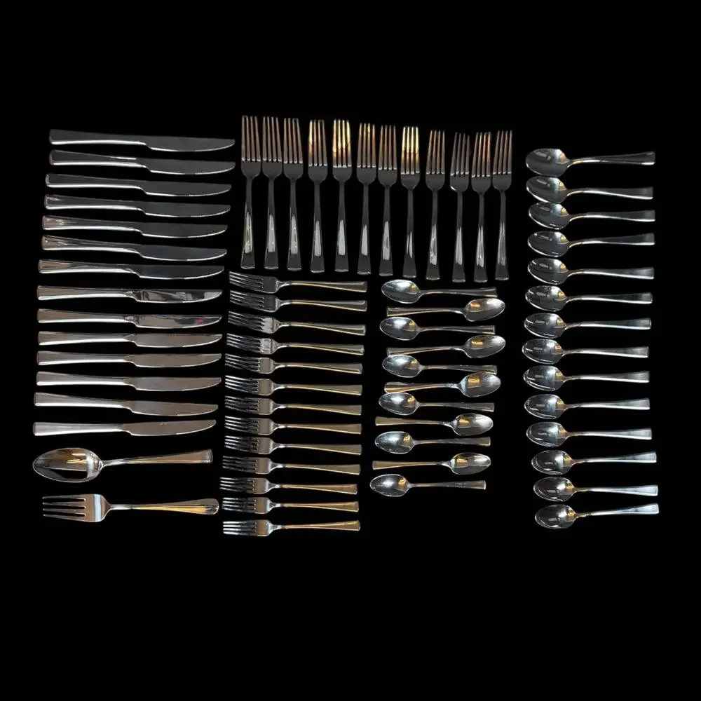 Lot of 66 Oneida Stainless Steel Flatware spoon fork knife